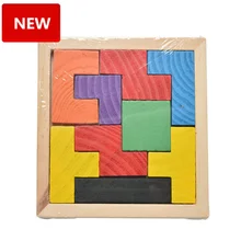 1 Набор Смешные деревянные головоломка Танграм головоломка тетрис игра Развивающие детские игрушки для детей 9 шт. Тетрис