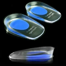 ПУ прозрачный силиконовый Гелеобразные напяточники двойной цвет пятки колодки против боли в ногах смягчают боль в пятке амортизация мужчин и женщин