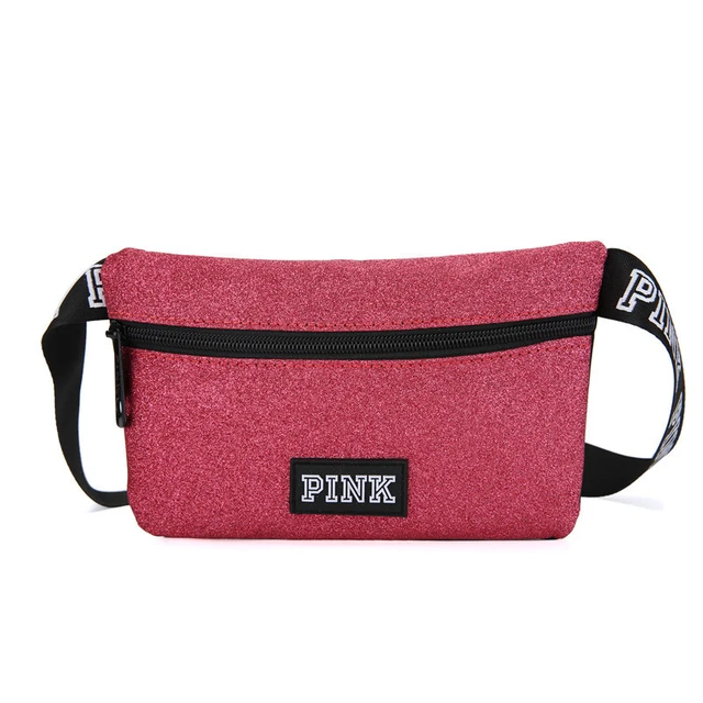 pink sequin bum bag