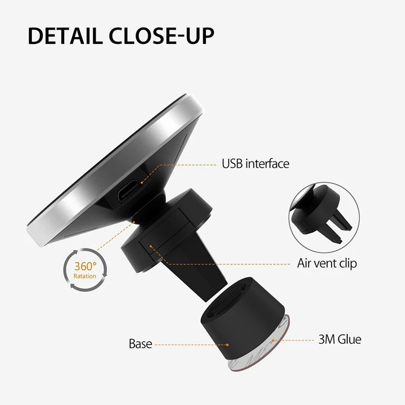 Gourde 10W беспроводное автомобильное зарядное устройство для iPhone XsMax/Xs/Xr/8 plus Qi магнитное беспроводное автомобильное зарядное устройство для samsung S10/S9/S8 держатель телефона