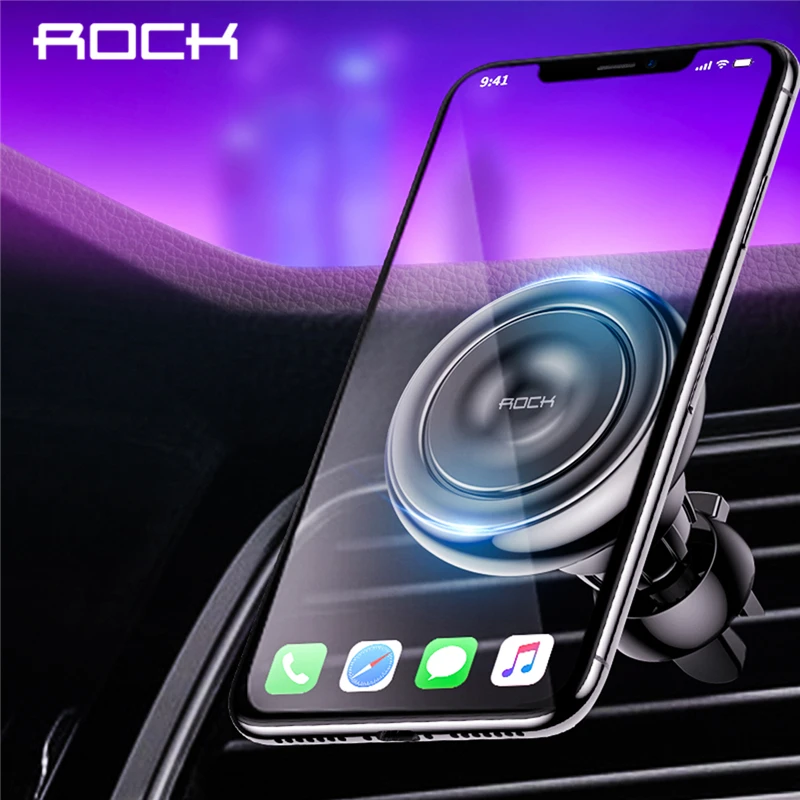 

Rock Vacuum Airbag Air Vent Car Mount Car Phone Holder For iPhone X XS Max XR Samsung S9 Car GPS Phone Stand Telefon Tutucu