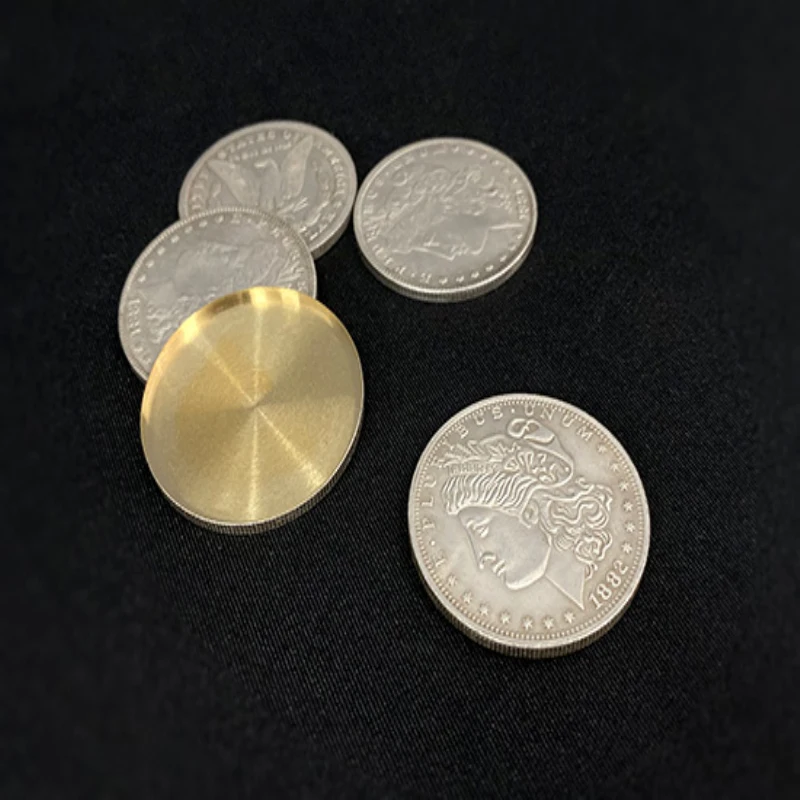 Огненный набор Morgan(1 огненная монета+ 3 монеты Morgan+ 1 ракушка Morgan) магические трюки сцена крупным планом трюк реквизит монета появляющаяся магия