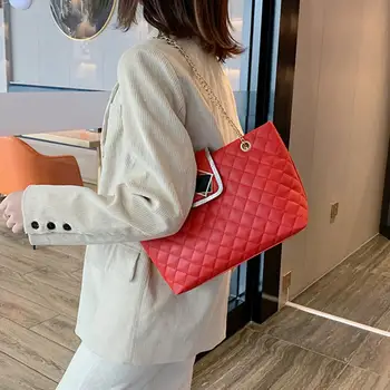 

Hot Sale Handbags Multi-function Women Leather Travel Handbags Fashion Solid Color Shoulder Bag Large Chain Totes