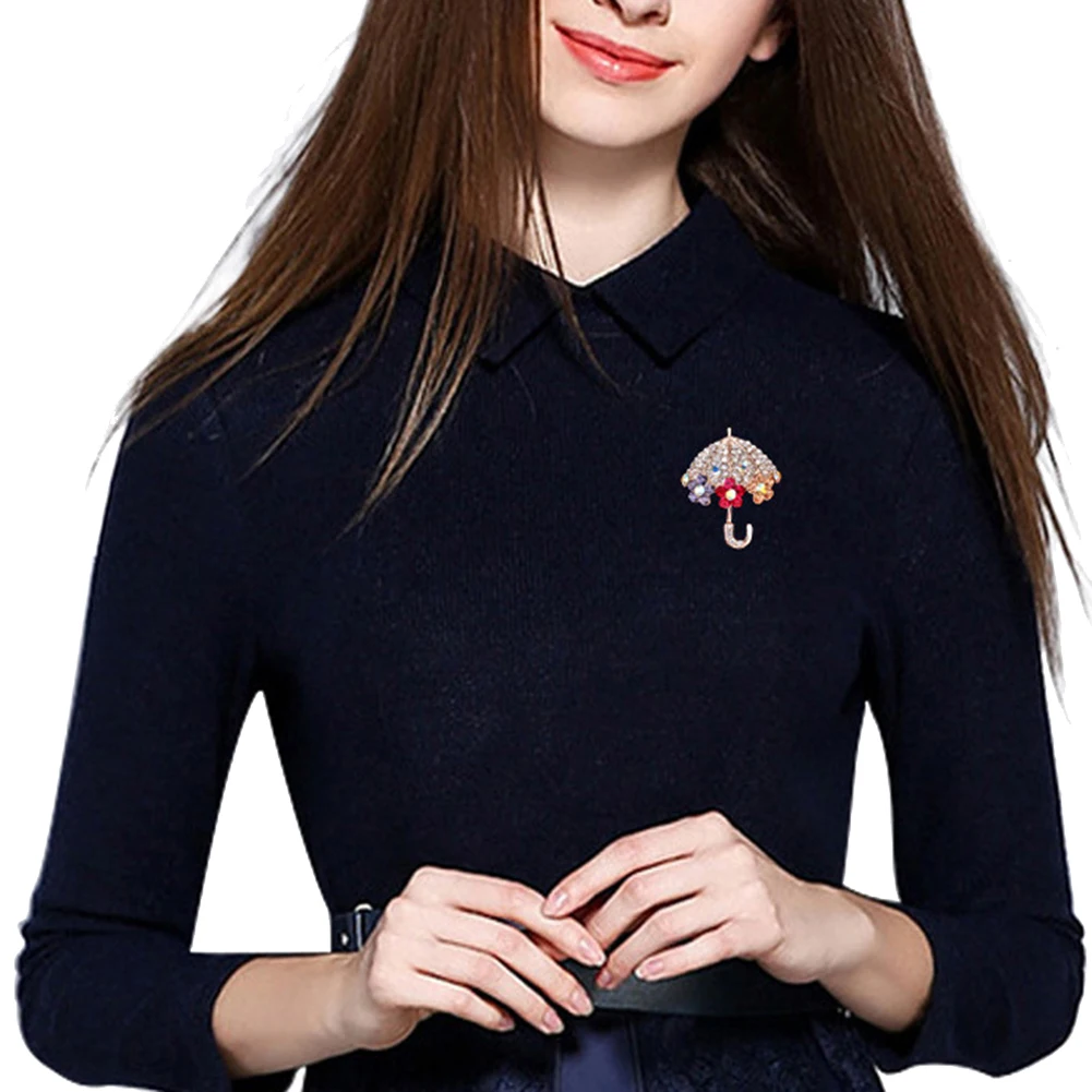 

Fashion Small size umbrella Brooches for women wedding and party jewelry broches mujer Bridal brooch pin christmas gift brooches