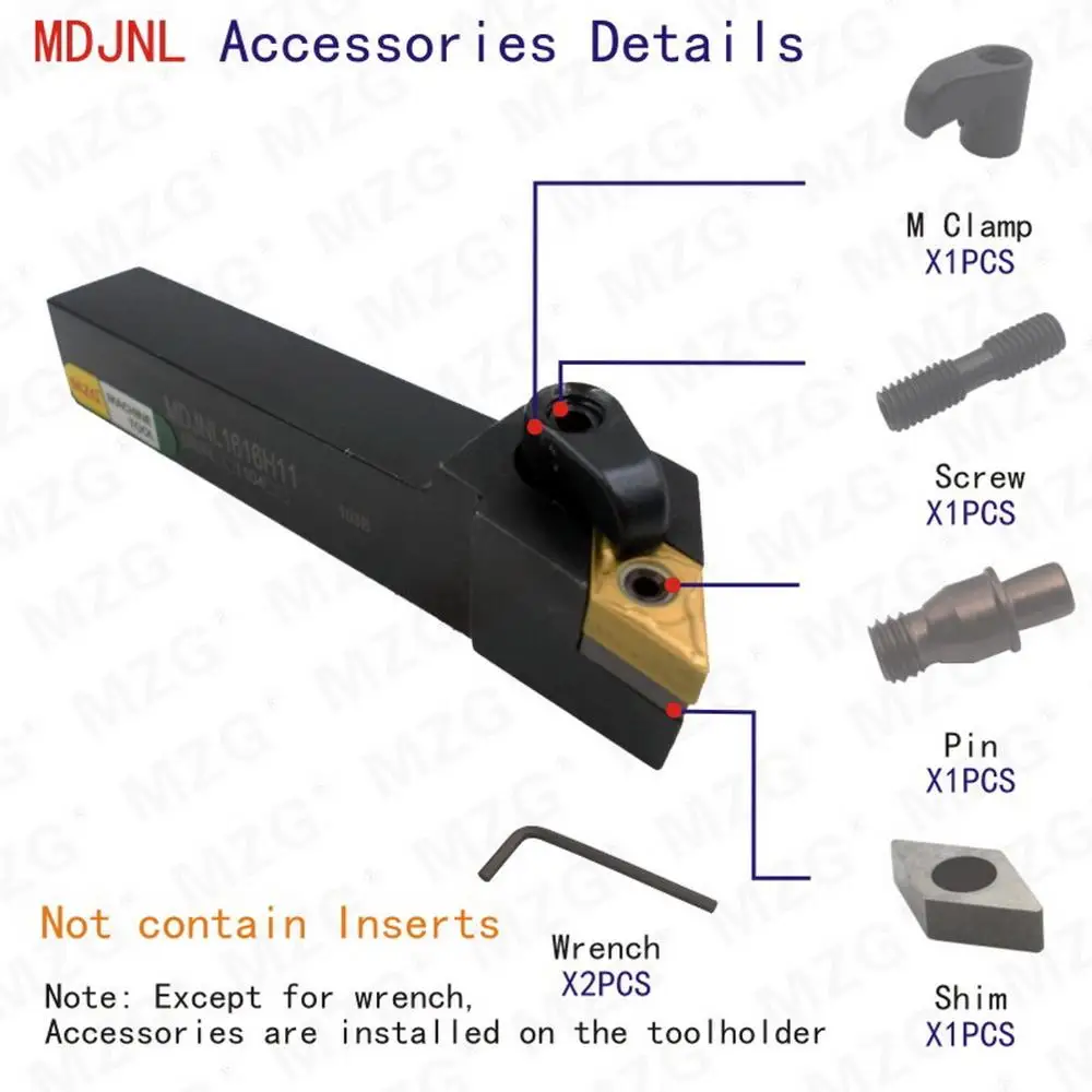 MZG 20 мм 25 MDJNL 1616 CNC токарный станок Arbor обрабатывающий резак внешний DNMG инструмент
