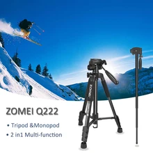 ZOMEI Tripod Q222 Monopod Camera Stand Multi-function Flexible Professional Tripod for Travel Smartphone Camera DSLR Projector цена ZOMEI Tripod Q222 Monopod Camera Stand Multi-function Flexible Professional Tripod for Travel Smartphone Camera DSLR Projector цены онлайн