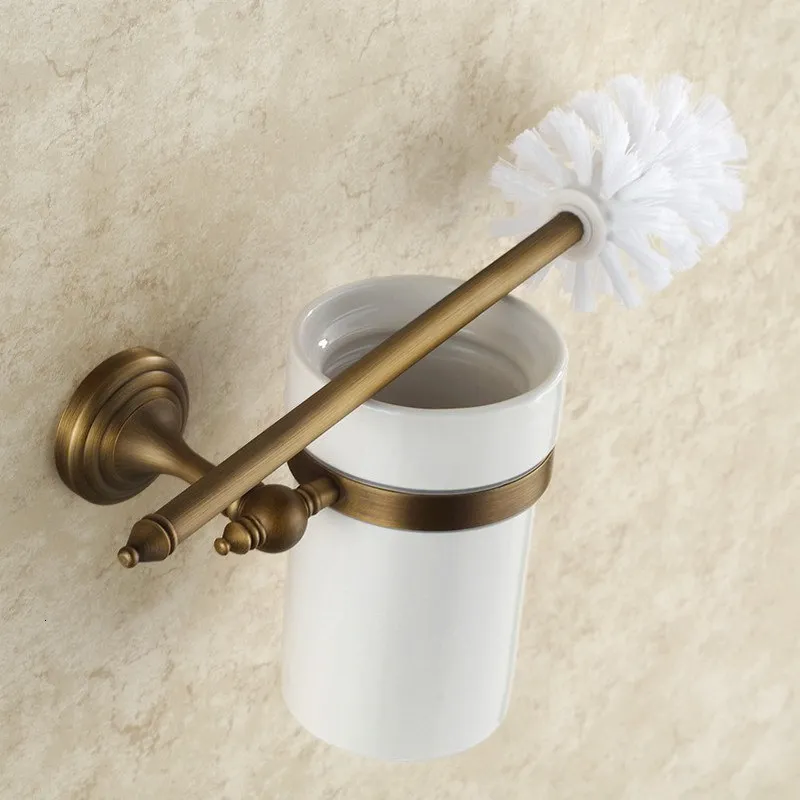 Латунная щетка для ванной старый настенный кронштейн щетка для унитаза и аксессуары для ванной комнаты шарнирный кронштейн
