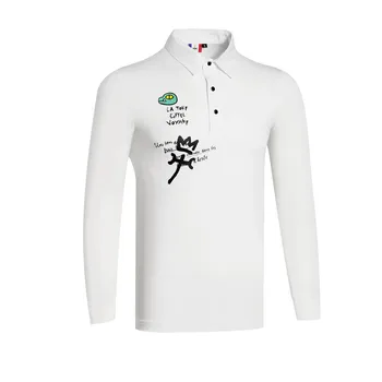 

Q2019 Men Sportswear Long sleeve Golf T-shirt Golf clothes S-XXL Quick dry soft Golf T-shirt Free shipping