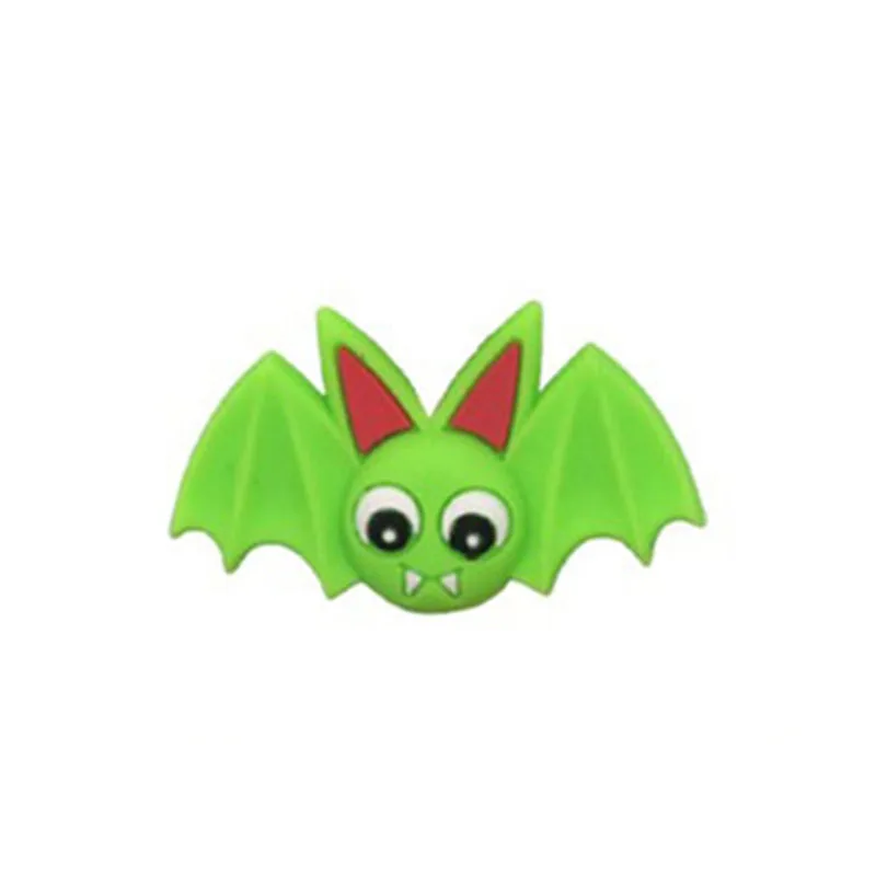 Чип и Дейл 5 шт Хэллоуин DIY Силиконовые Прорезыватели для зубов эльф летучая мышь дизайн Детские Прорезыватель для зубов сенсорные Мультяшные бусины Прорезыватель без BPA игрушки - Цвет: Bat Green