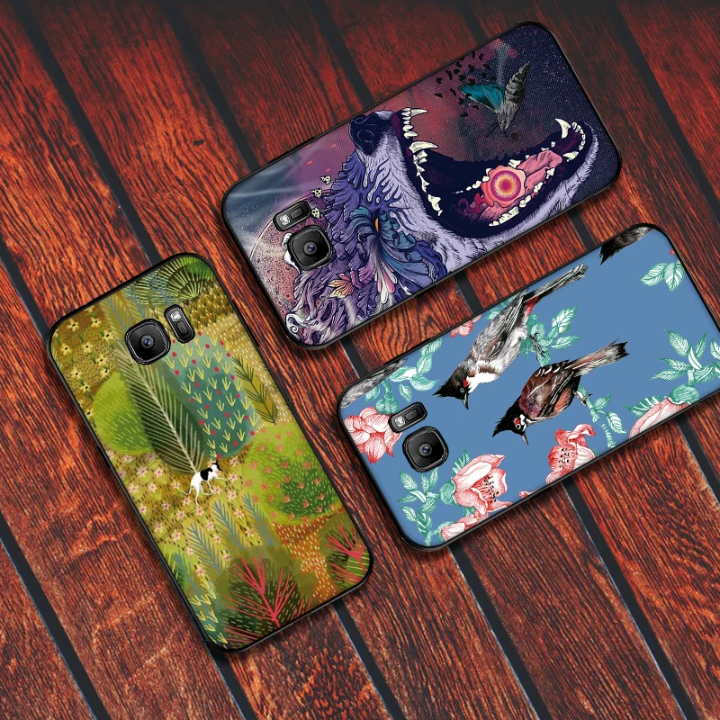 Лесные животные яркие для Samsung Note 8 9 M10 M20 M30 S6 S7 Edge S8 S9 S10 PLUS TPU мягкий чехол