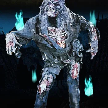 

Purim Stage Wear Performance Hole Man Zombie Cosplay Costumes Halloween Carnival Clothing Set with Mask Gloves Scary Costumes