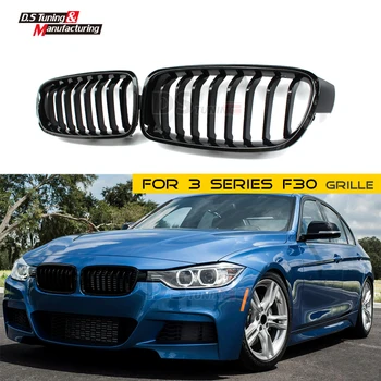 

1-Slat Gloss Black Racing Grille for BMW F30 Sedan 3 Series F35 Replacement Front Bumper Grills 2012-2017