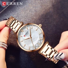 

CURREN Luxury Brand Elegant Charming Thin Quartz Ladies Wristwatch Fashion Simple Movement Stainless Steel Bracelet Watch Women