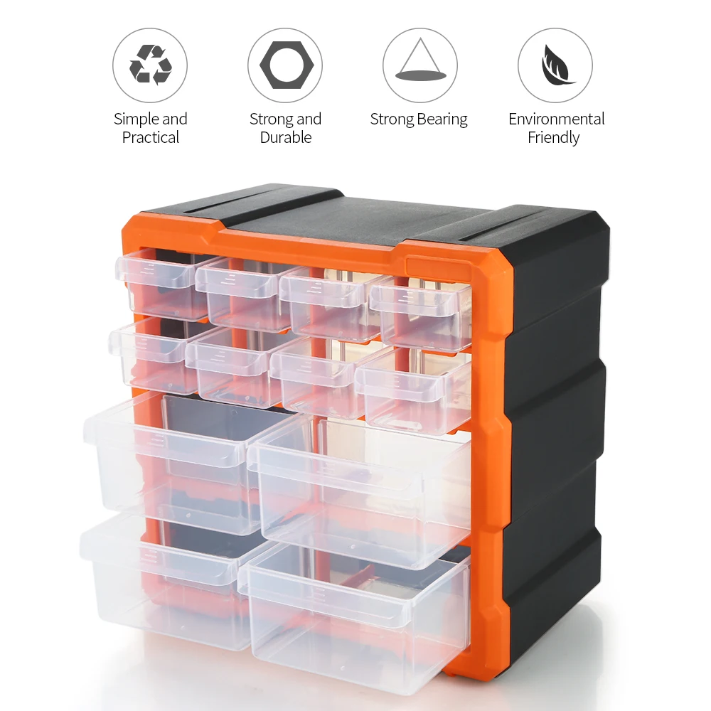 

Drawer Plastic Parts Storage Box Multiple Compartments Slot Hardware Box Organizer Cabinet Tools Components Container Storage