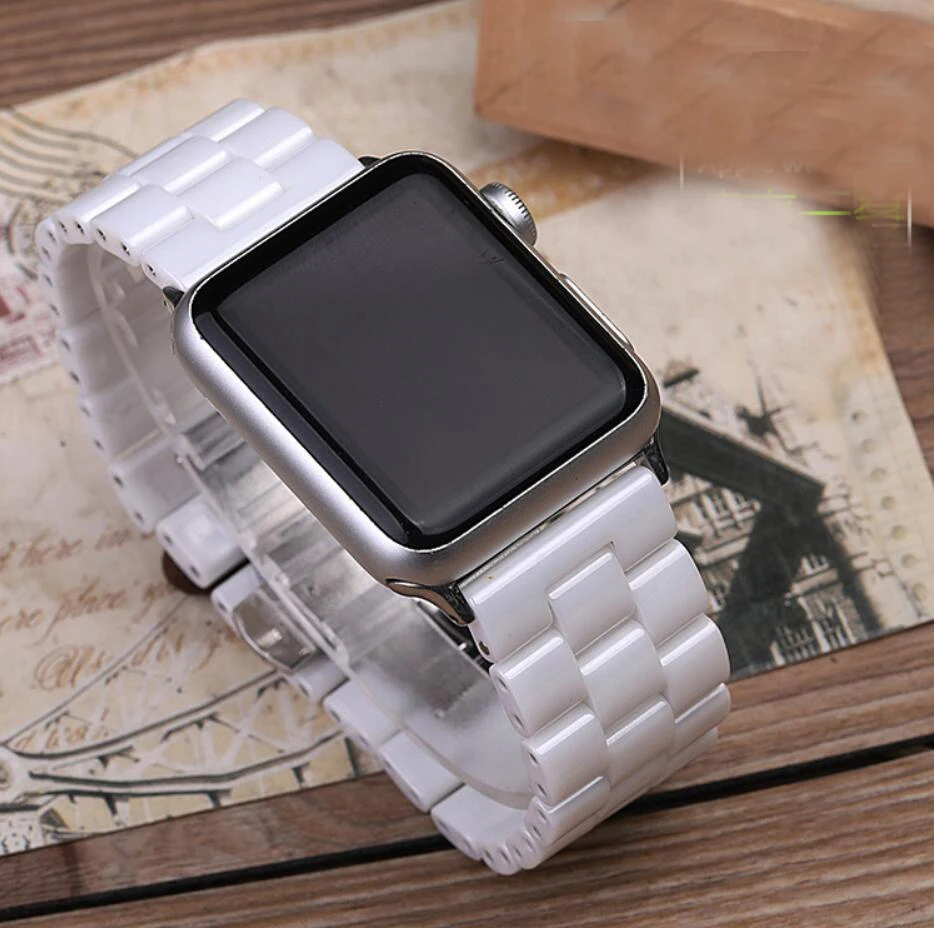 Newest Ceramic belt For Apple Watch strap Series 6 5 4 3 2 1 Wrist Strap For iwatch band SE Link Bracelet 38mm 40 42mm 44mm