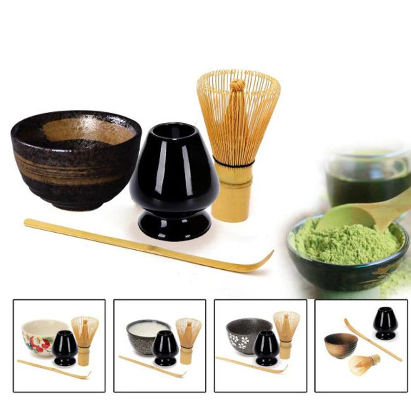 2023 new Handmade Home Easy Clean coconut Matcha Tea Set Tool Stand Kit  Bowl Whisk ScoopBirthday gift Ceremony Kitchen supplies - AliExpress