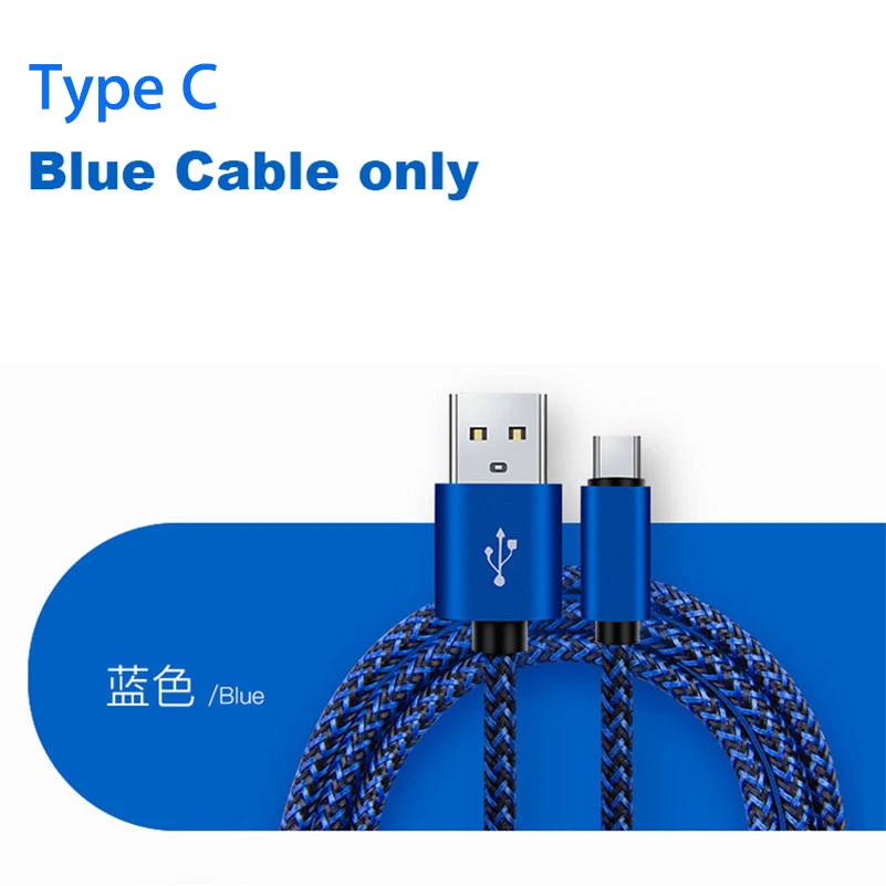 Blue Type C Cable 2 м 3 м usb type C кабель USB C type-C зарядный провод шнур для samsung Galaxy A3 A5 A7 A8 A9 A70 A80 Черная Акула 2 Cabos - Цвет: Blue Type C Cable