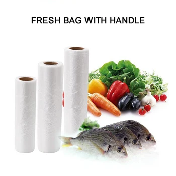 

Plastic Wrap Roll Fruit Vegetable Cover 100pcs/roll PE Clear Freezer Bags Disposable Food Storage Refrigerator Fresh Bag