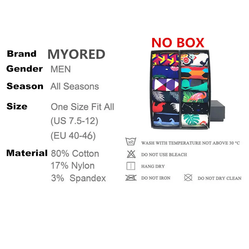 MYORED 12 пар/лот забавные мужские носки с милым животным узором в стиле Аргайл хорошее качество свадебный подарок носки без коробки