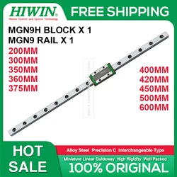 VORON HIWIN Linear Rails MGN9 200 300 350 360 375 400 420 450 500 600mm MGN9 Linear Guide +MGN9H Block Carriage