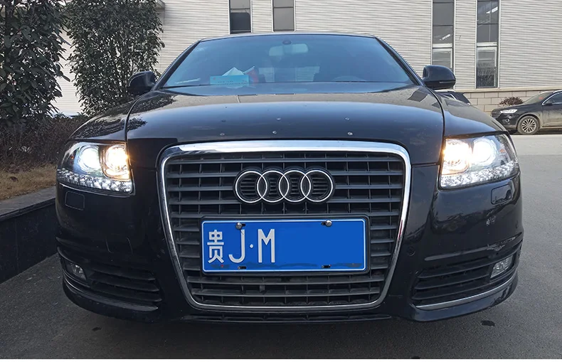 Автомобильный Стайлинг головная лампа для Audi A6 C5 фары 2005-2012 A6 светодиодный фары DRL Объектив двойной луч H7 HID Ксеноновые би ксеноновые линзы