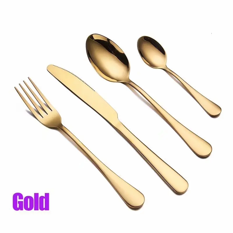 Spklifey Cutlery Stainless Steel Cutlery Fork Spoon Knife Set Tableware Dinnerware Set Knife Fork Spoon Wedding Silverware Set