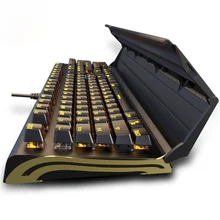 Bk518 – clavier mécanique de jeu à 87 touches, pliable et rabattable, à Action linéaire, axe Cherry