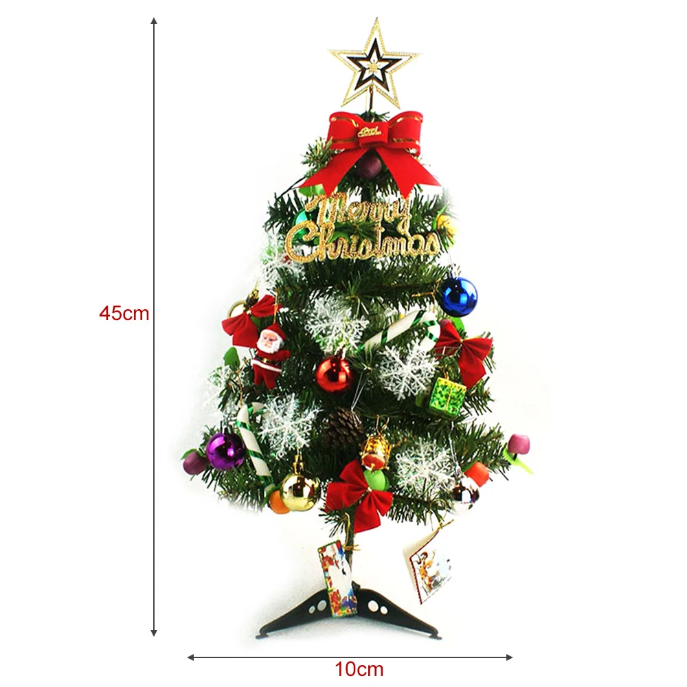 Искусственная новогодняя елка с орнаментом 30/45/60 см Рождественская елка домашнего рождественского декора для дома и улицы украшения Xmas - Цвет: 45cm