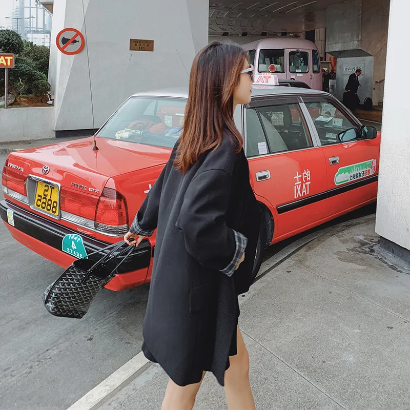 

Online Celebrity Small Suit Coat Women's Korean-style Loose-Fit 2019 Spring And Autumn New Style Retro Hong Kong Style CHIC Casu