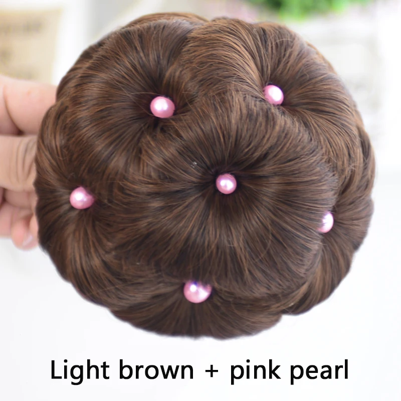 MUMUPI волос женщин пончик-шиньон волос булочка пончик клип в шиньон наращивание волос синтетическое высокотемпературное волокно - Цвет: 2I30F