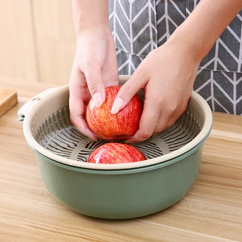 

2 In 1 With Handle Pasta Mixing Bowl Home Vegetable Rice Food Fruit Colander Nordic Kitchen Strainer Baskets Multifunction
