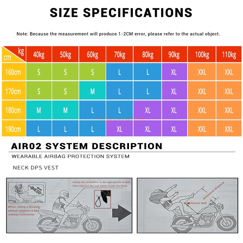 NEW Motorcycle Airbag Vest Men Motorcycle Jacket Reflective Motocross Air Bag Moto Vest Protective Black Fluorescent S-3XL