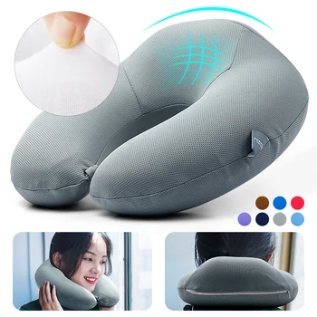 

Memory Foam Pillow Neck U-Shape Pillows For Airplane Neck Support Travel Accessories 7 Colors Comfortable Pillows For Sleep Home