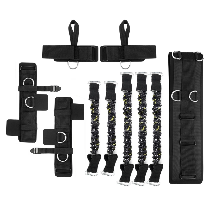 10pcs/set Resistance Bands Expander Exercise Fitness Band Stretch Training Home Gyms Workout Jumping Strength Belt Set | Спорт и