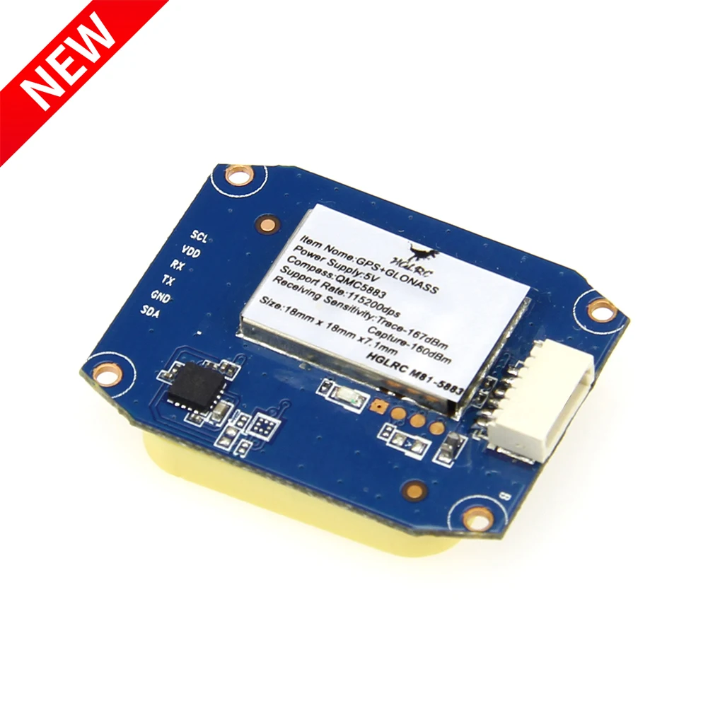 Новое поступление HGLRC M81-5883 gps QMC5883 компас 5 в модуль M8130 электронный компас для FPV гоночный Дрон аксессуары Новое поступление HGLRC M81-5883 gps QMC5883 компас 5 в модуль M8130 электронный компас для FPV гоночный Дрон аксессуары