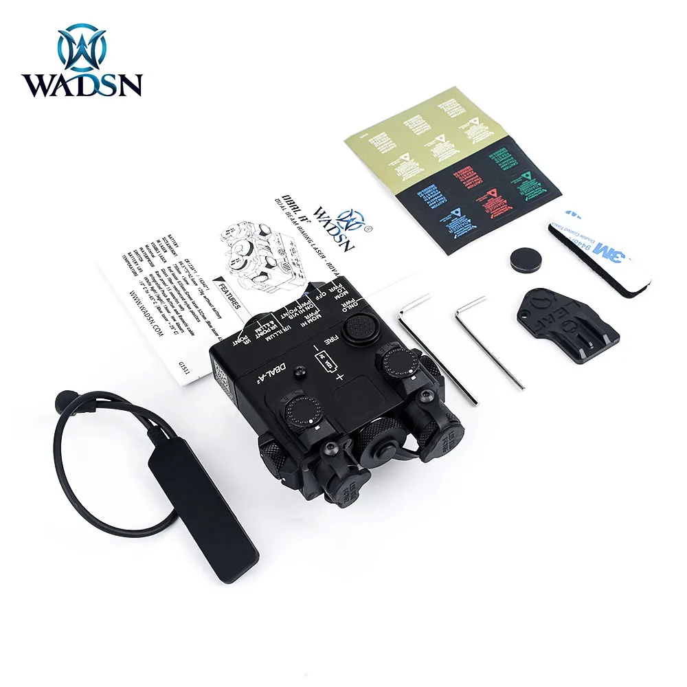 WADSN Tactical DBAL-A2 Metal Green Blue IR Laser Flashlight Hunting Rifle PEQ Airsoft Laser Sight DBAL Scout Light for 20mm Rail