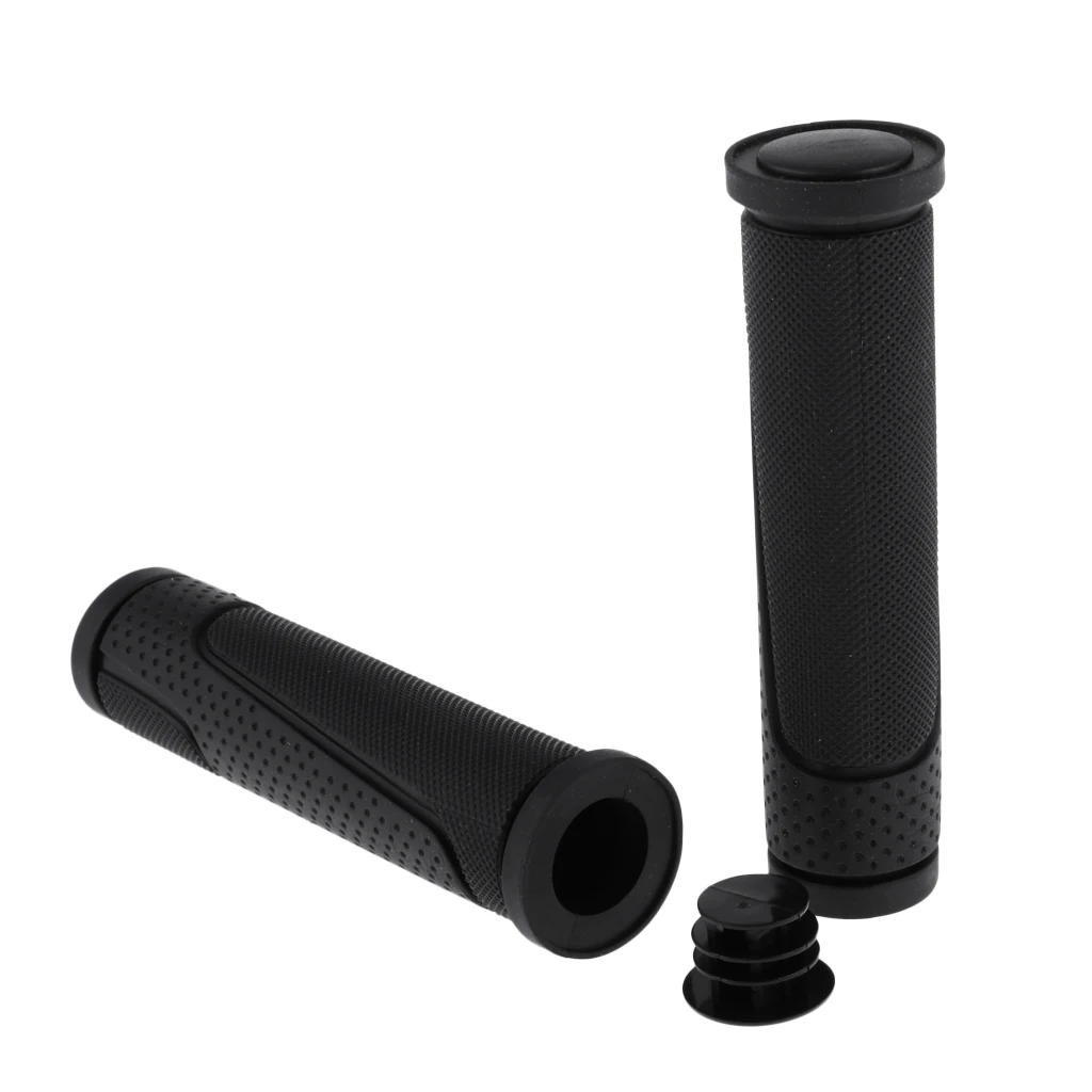 1 Pair Rubber Bike Bicycle Handlebar Handle Bar Grip Cover with Double Clamp Bicycle Grips