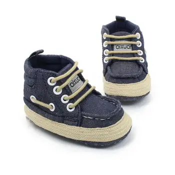 

Baby Boy Shoes Soft Bottom High-top Casual Strap Baby Shoes Anti-slip Infant Prewalker Toddler 0-18M