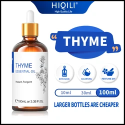 HIQILI 100ML Thyme Essential Oils,100% Pure Natural for Aromatherapy | Used for Diffuser，Humidifier，Massage | Calming the Mind