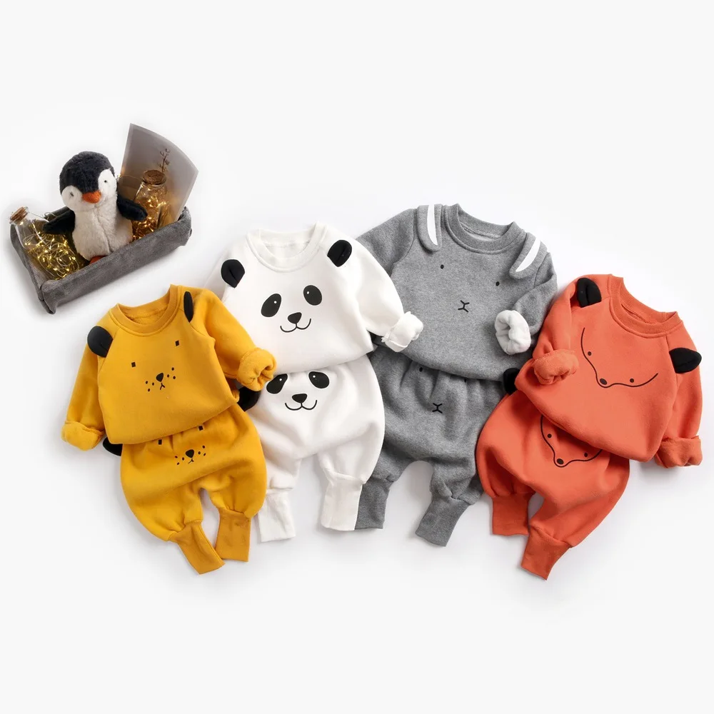 

Baby Suit Autumn Winter Baby Boy Cartoon Cute Clothing Pullover Sweatshirt Top + Pant Clothes Set Baby Toddler Girl Outfit Suit