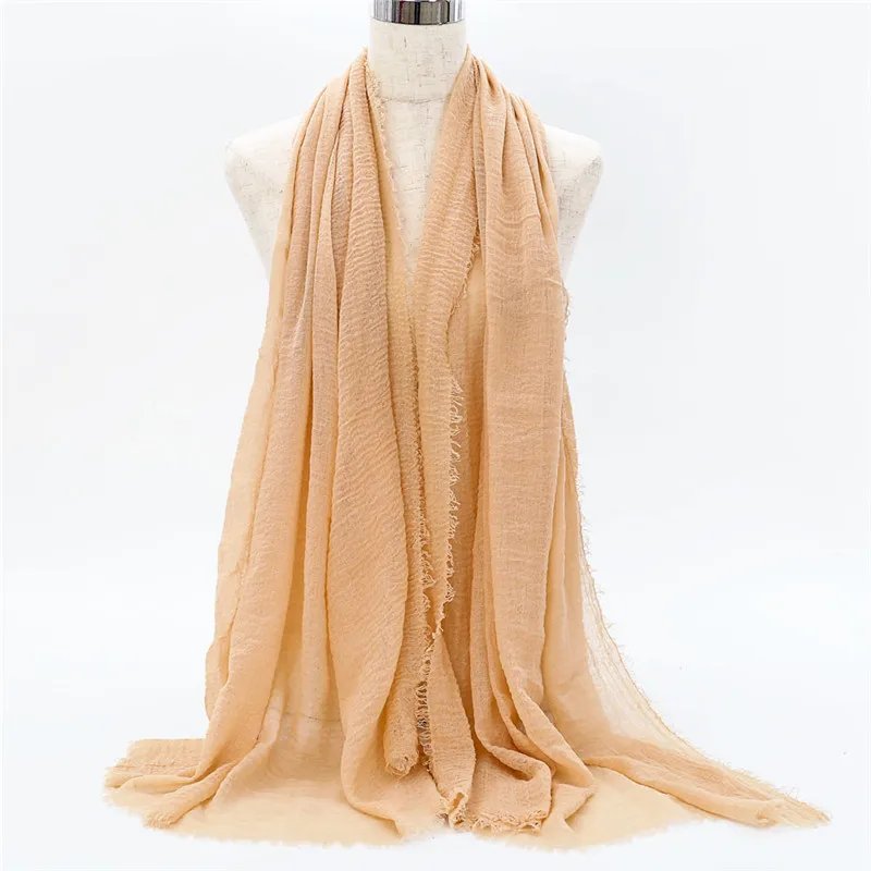 RUNMEIFA 2019 новые модные женские туфли хлопок сплошной мусульманский шарф Сгущает весенние шали и обертывания женский фуляр 56 цветной хиджаб