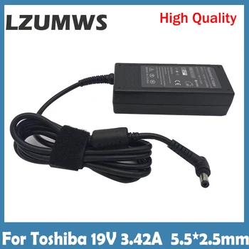 

LZUMWS Power Supply 19V 3.42A 65W 5.5*2.5mm AC Notebook Laptop Charger For Toshiba A100 M300 L600 C805 A6653DA Universal Adapter