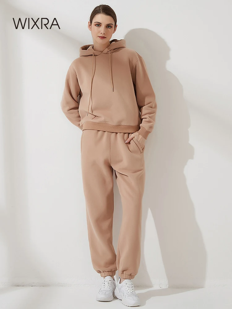 

Wixra женские толстовки с капюшоном из хлопка высокого качества теплый пуловер Топ с длинным рукавом Осень Зима Повседневная Уличная одежда Лидер продаж