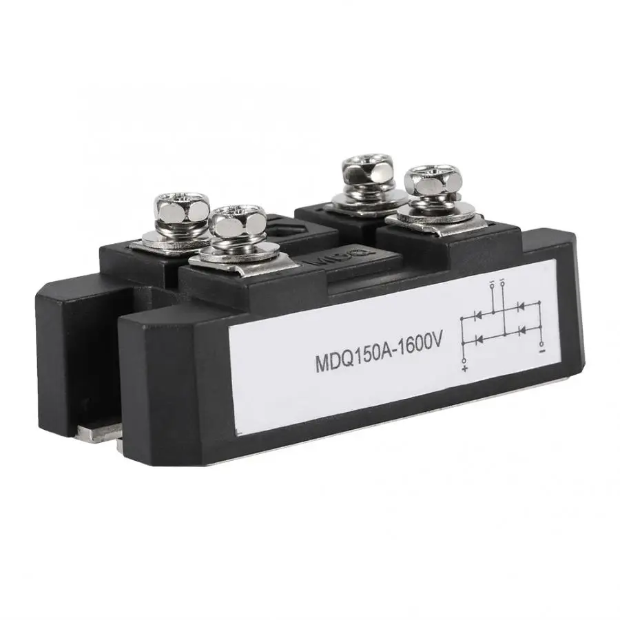 MDQ150A/1600V черный однофазный диодный мост выпрямитель 150A Amp Высокая мощность 2500VAC