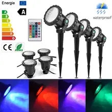 Прожектор лампа украшения открытый 10 Вт 4 шт RGB светодиодная Ландшафтная лампа Водонепроницаемая для аквариума подводный свет украшения