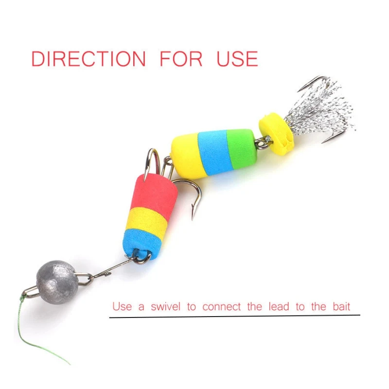  5pcs/set Fishing Lure Swim Bait Soft Lure High Density Multicolor Artificial Lure Wobblers With Dou