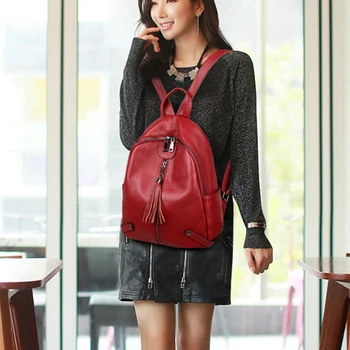 

Natural Cowhide Women Backpack Genuine Leather Female Travel Bag Young Girl School Bag Students Fashion Shoulder Bag Lady