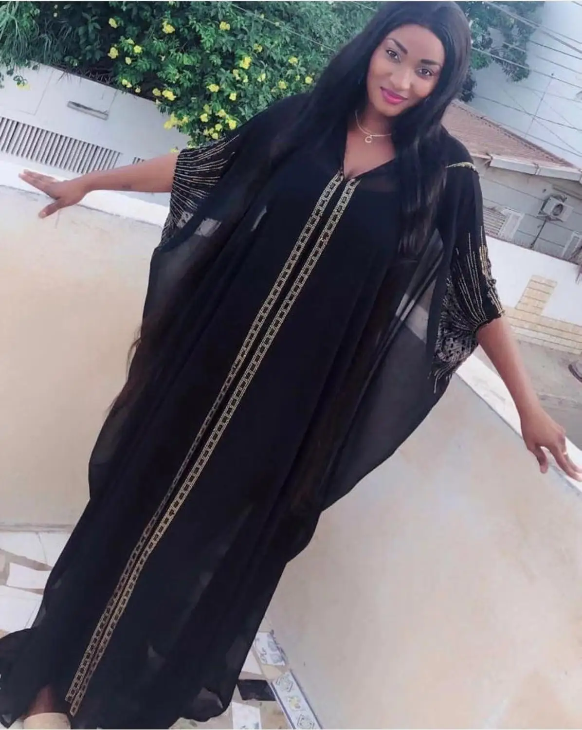 

Plus size African clothes Abaya Dubai robe evening Long Muslim Dresses African dresses for women
