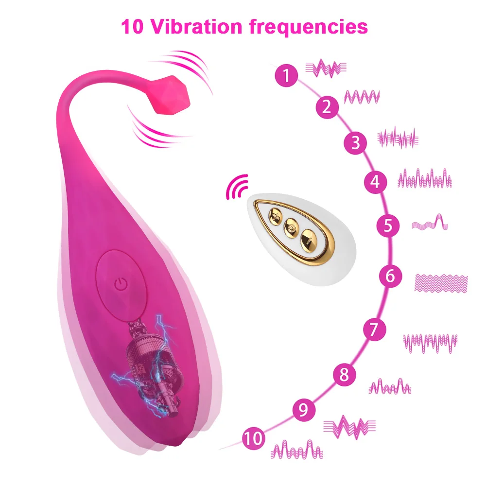 10 egg vibrators inside pussy