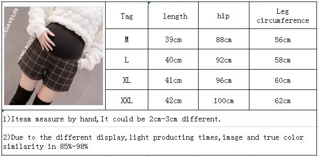 Клетчатые шорты для беременных; сезон осень-зима; свободные шорты для беременных; Одежда для беременных